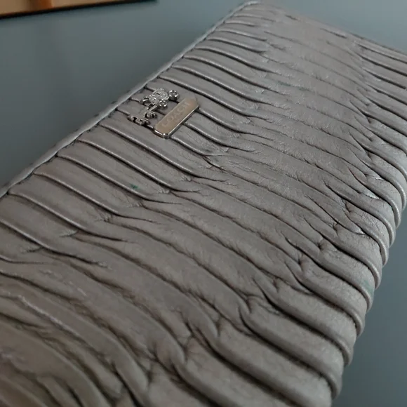 Coach Metallic Gray Women's Wallet - Picture 5 of 11